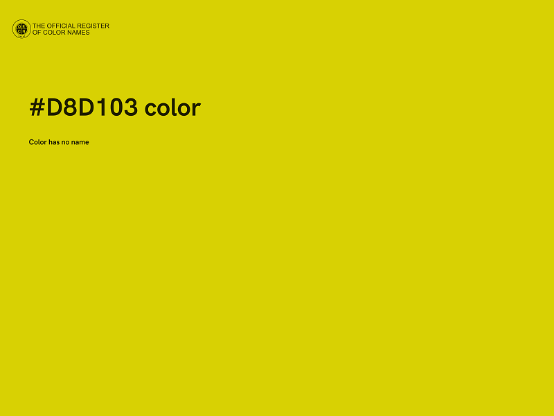 #D8D103 color image