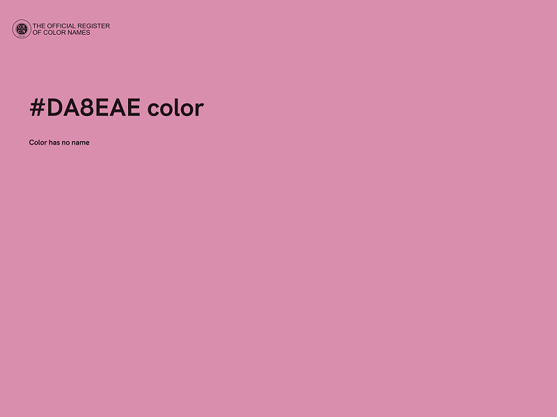 #DA8EAE color image