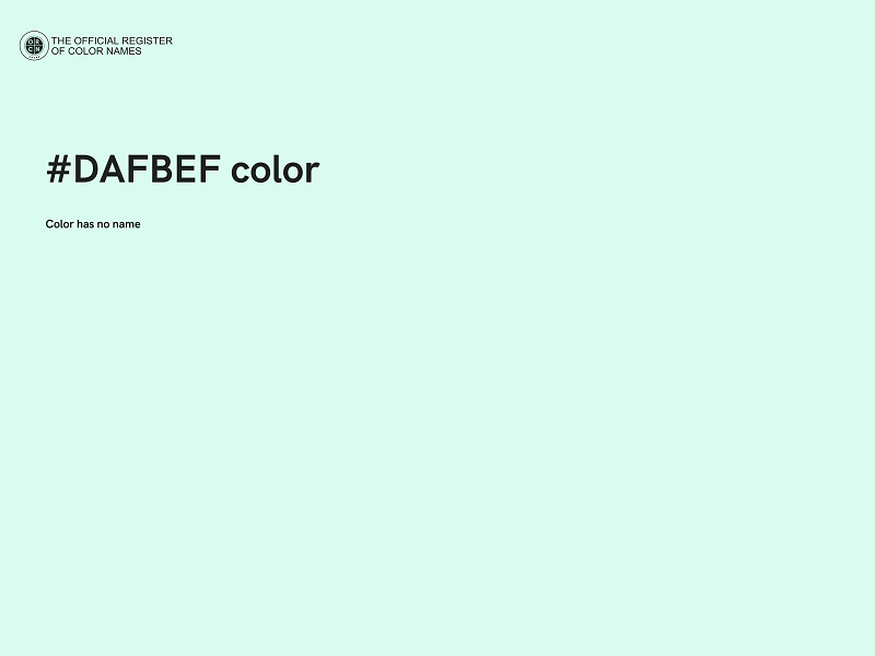 #DAFBEF color image