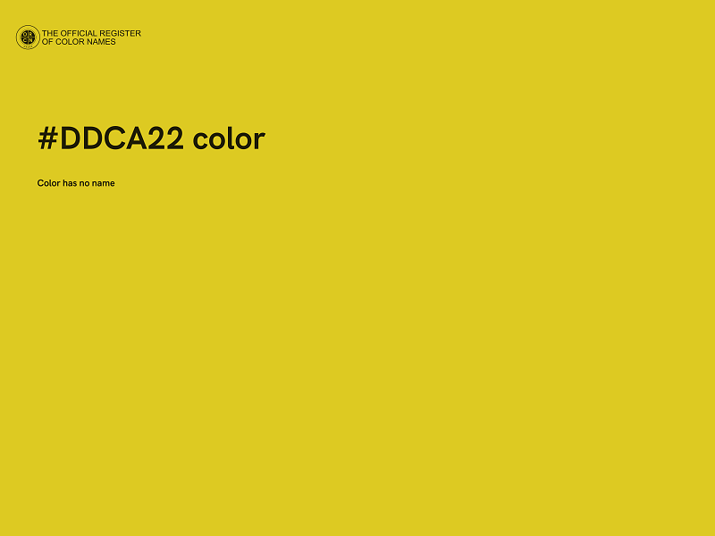 #DDCA22 color image