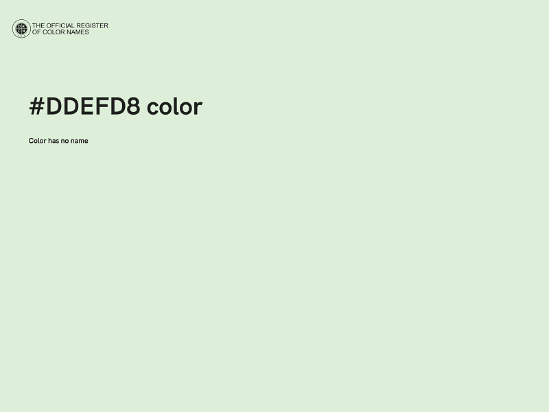 #DDEFD8 color image