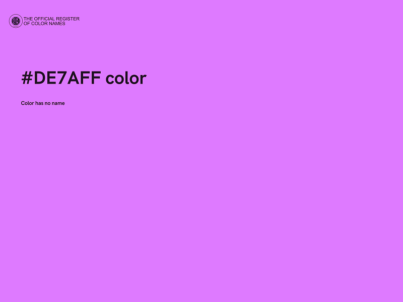 #DE7AFF color image