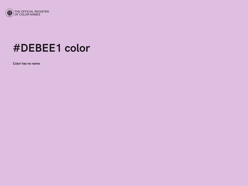 #DEBEE1 color image