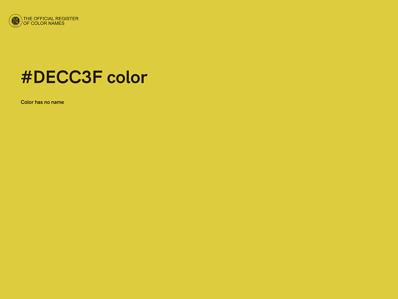 #DECC3F color image