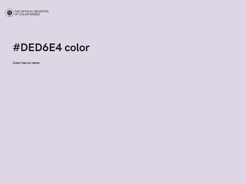 #DED6E4 color image