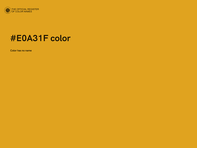 #E0A31F color image