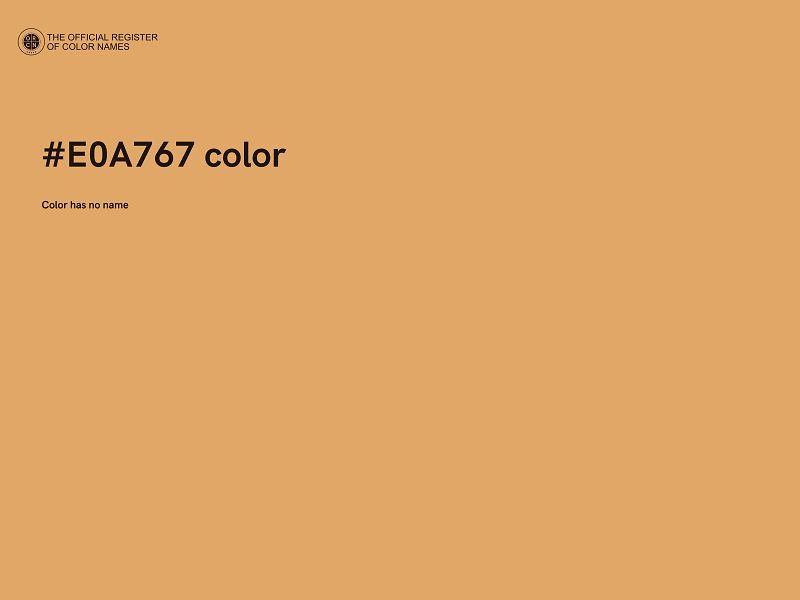 #E0A767 color image