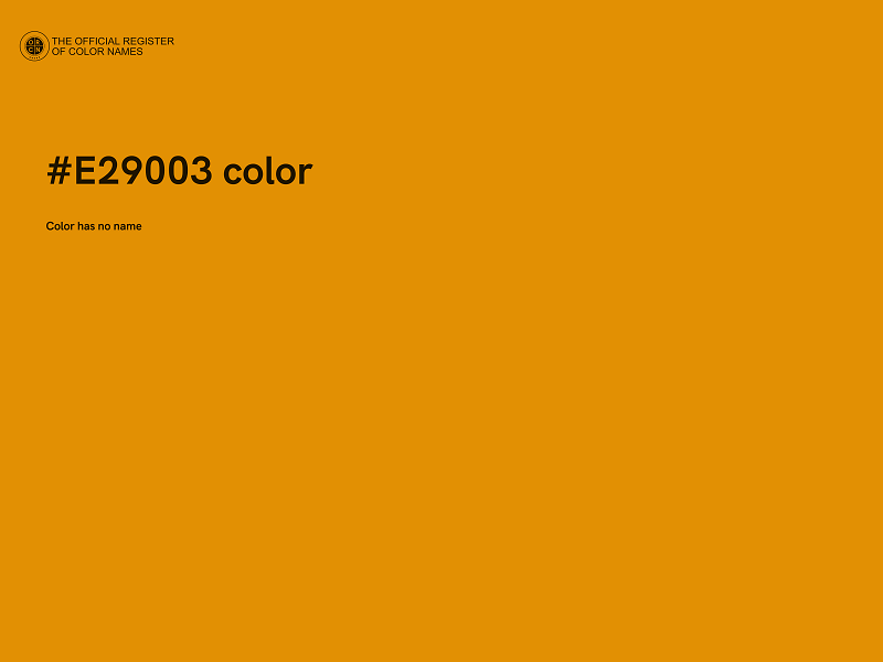 #E29003 color image