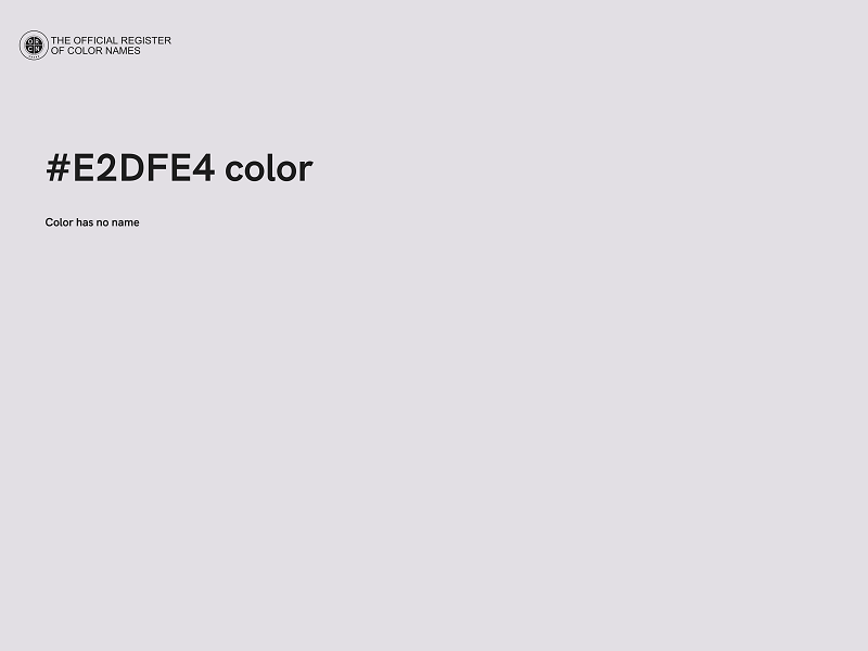 #E2DFE4 color image