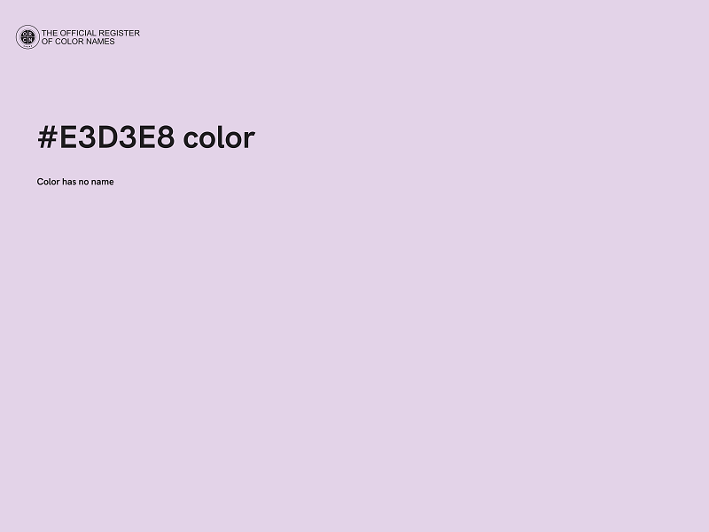 #E3D3E8 color image