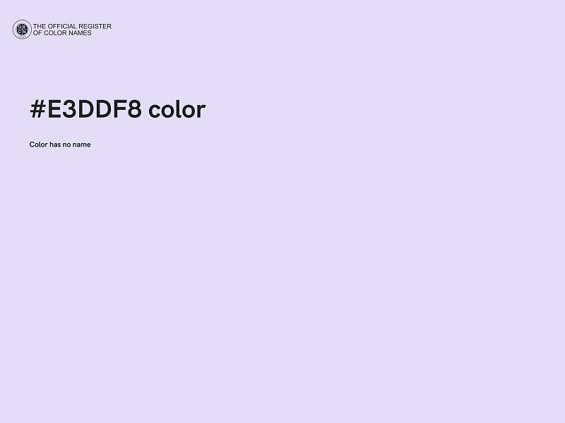 #E3DDF8 color image