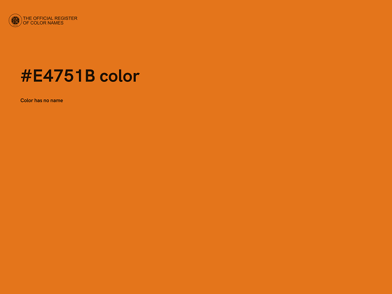 #E4751B color image