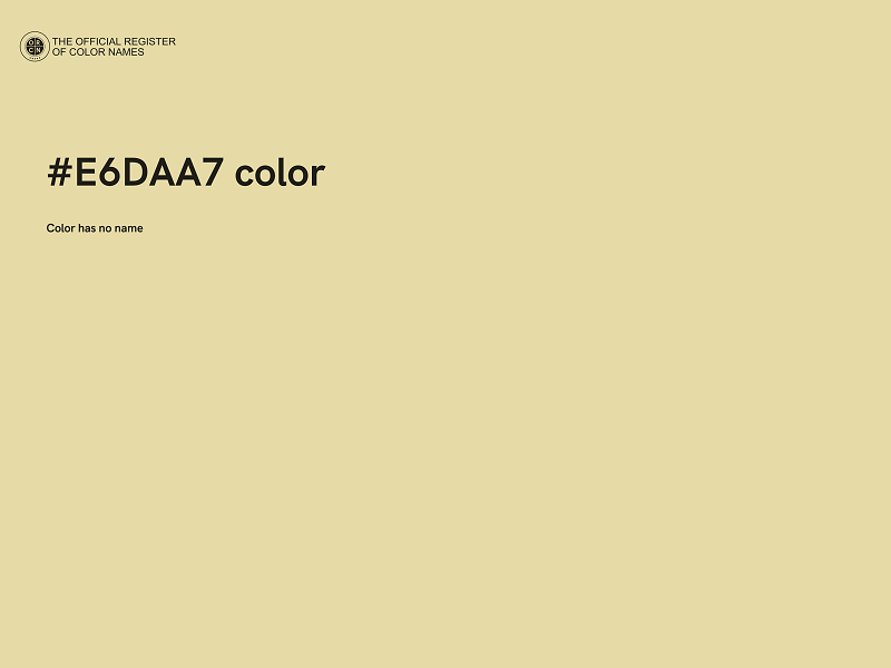 #E6DAA7 color image