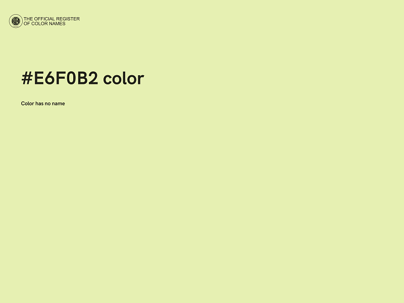 #E6F0B2 color image