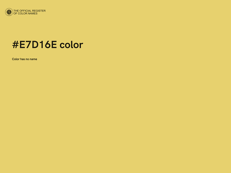 #E7D16E color image