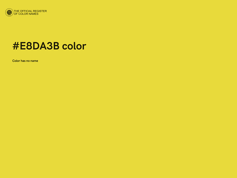 #E8DA3B color image