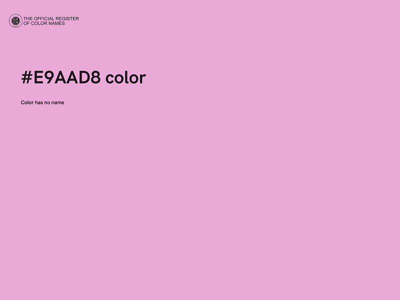 #E9AAD8 color image