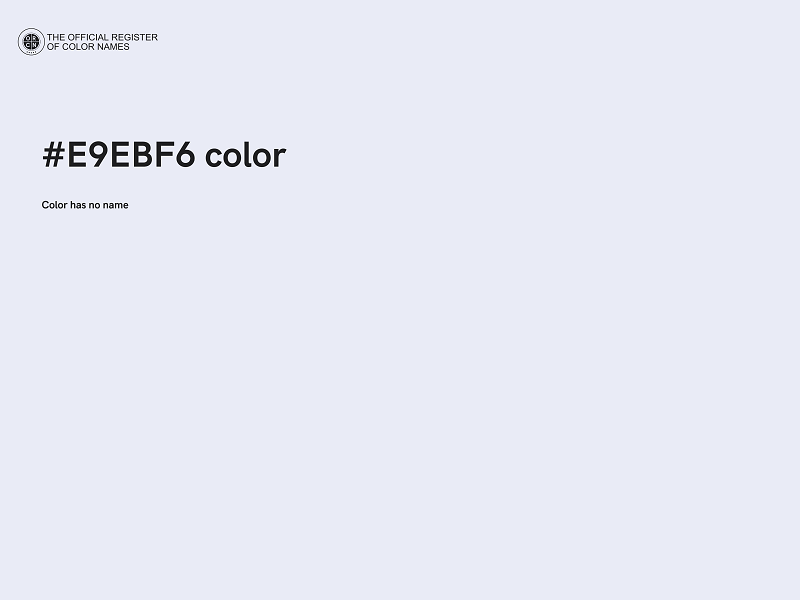 #E9EBF6 color image