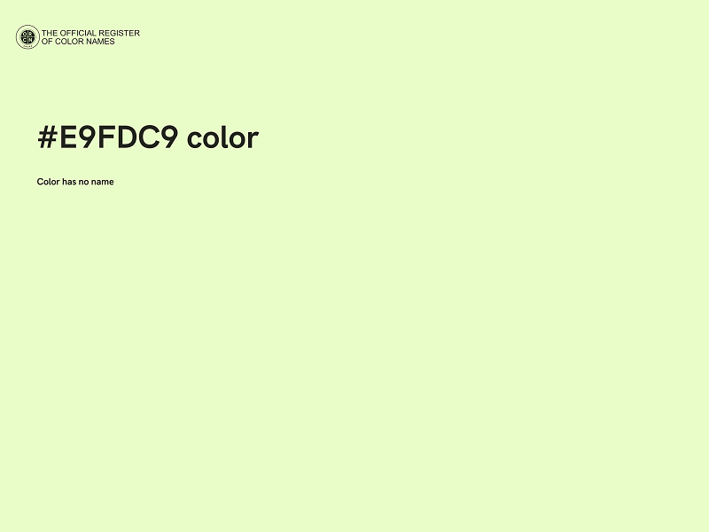 #E9FDC9 color image