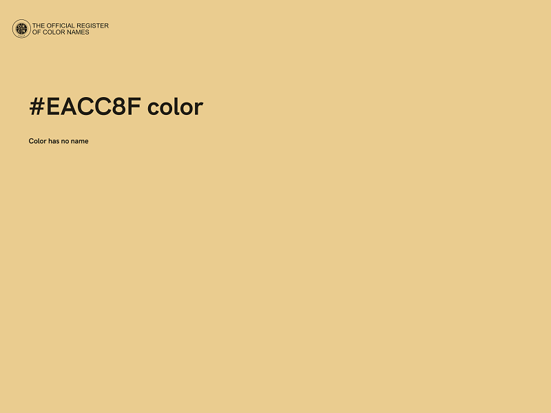 #EACC8F color image