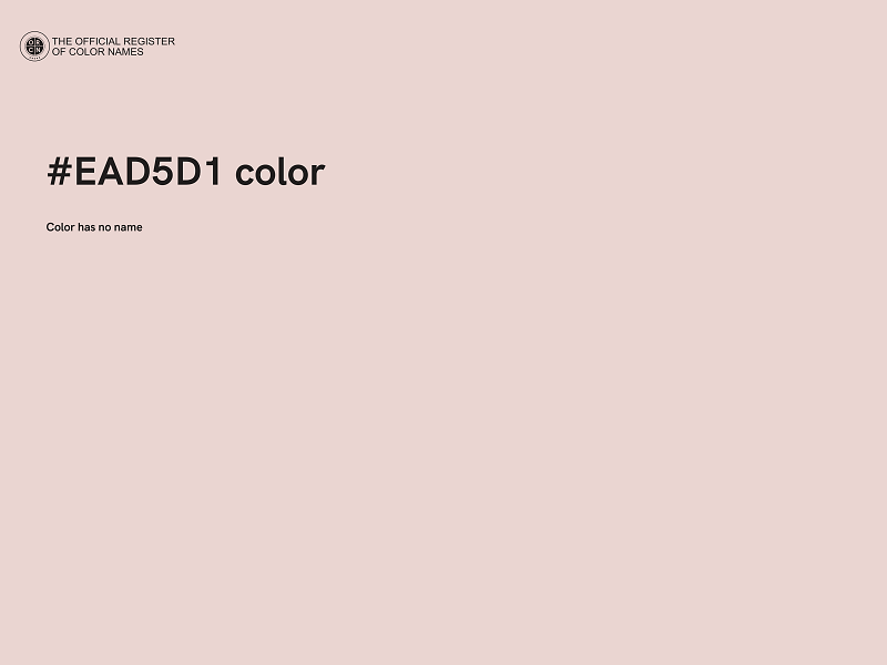 #EAD5D1 color image