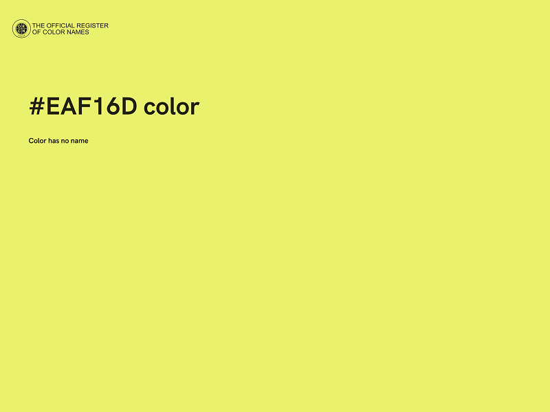 #EAF16D color image