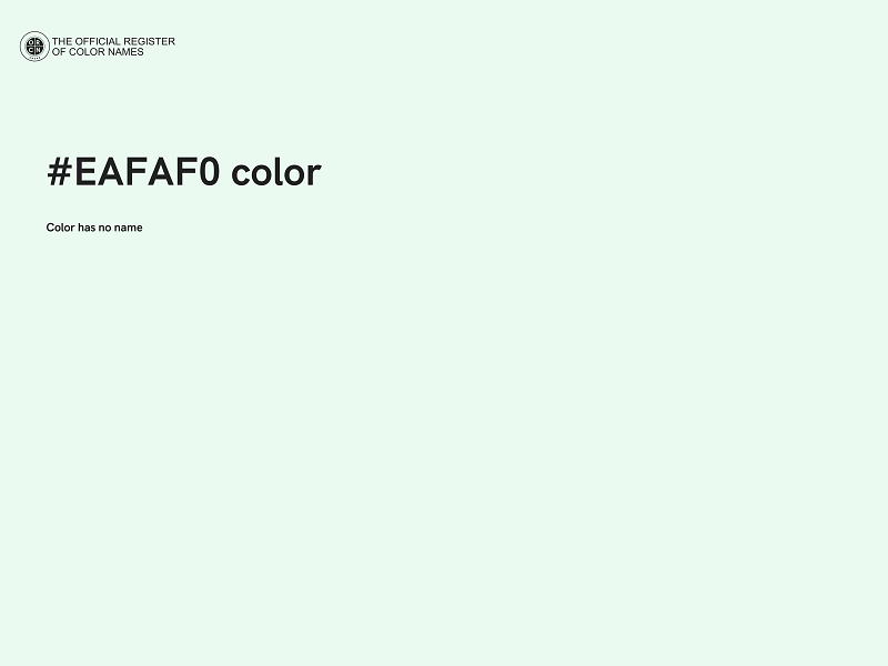 #EAFAF0 color image