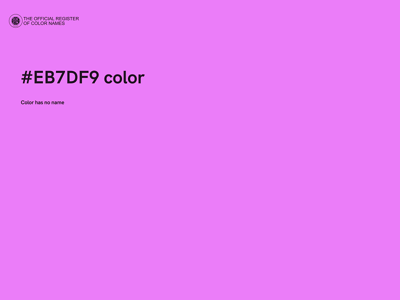 #EB7DF9 color image