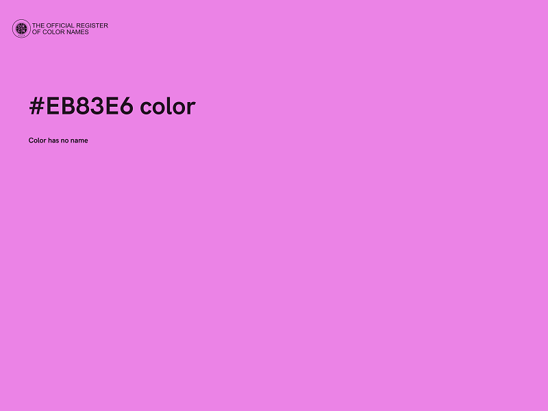 #EB83E6 color image