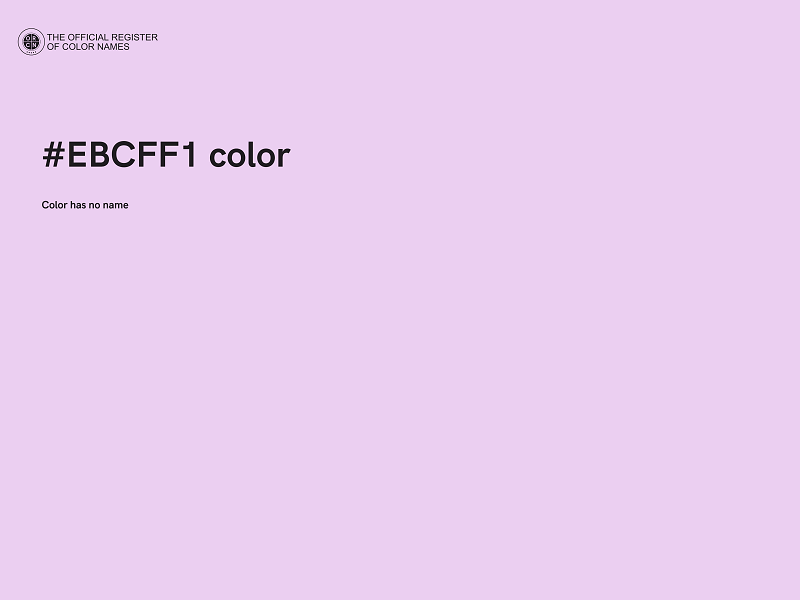 #EBCFF1 color image