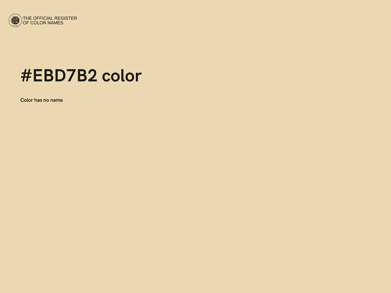 #EBD7B2 color image