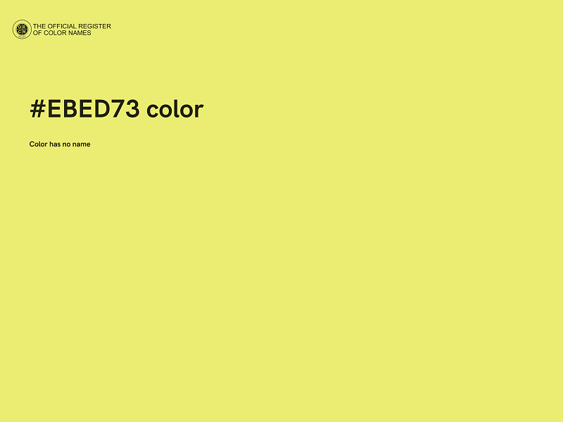 #EBED73 color image