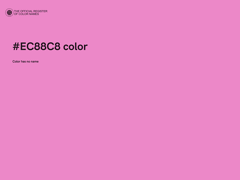 #EC88C8 color image