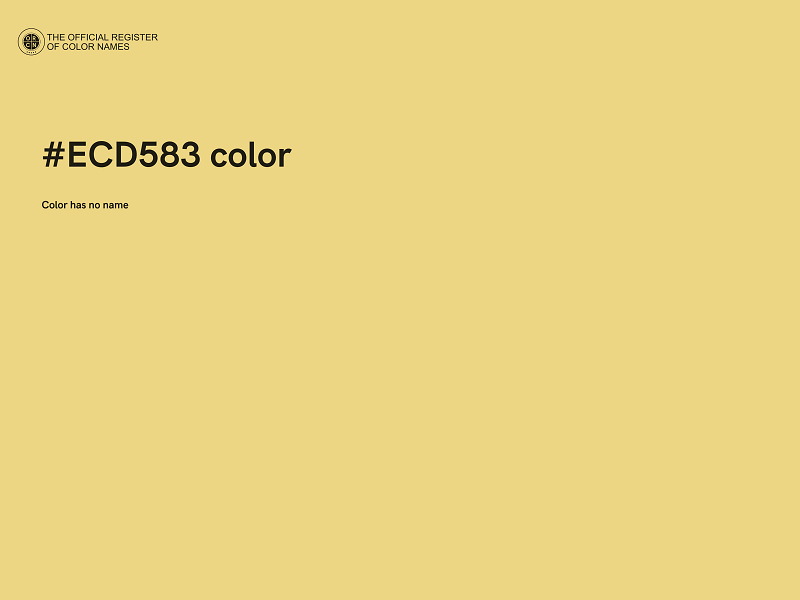 #ECD583 color image