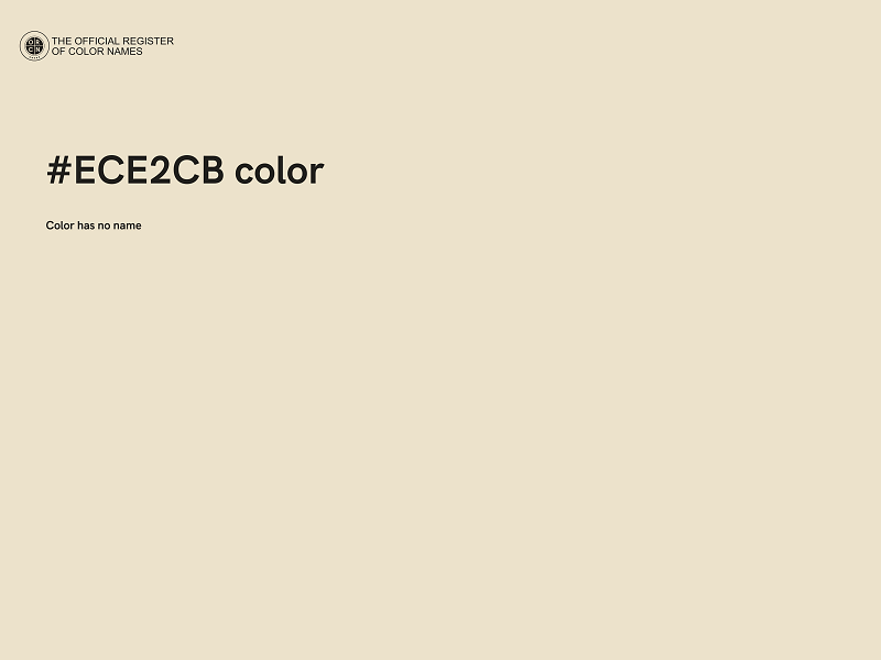 #ECE2CB color image