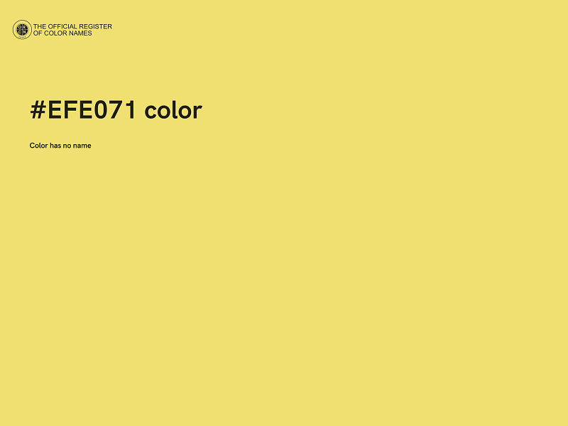 #EFE071 color image