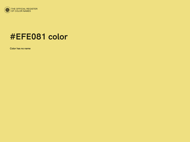 #EFE081 color image