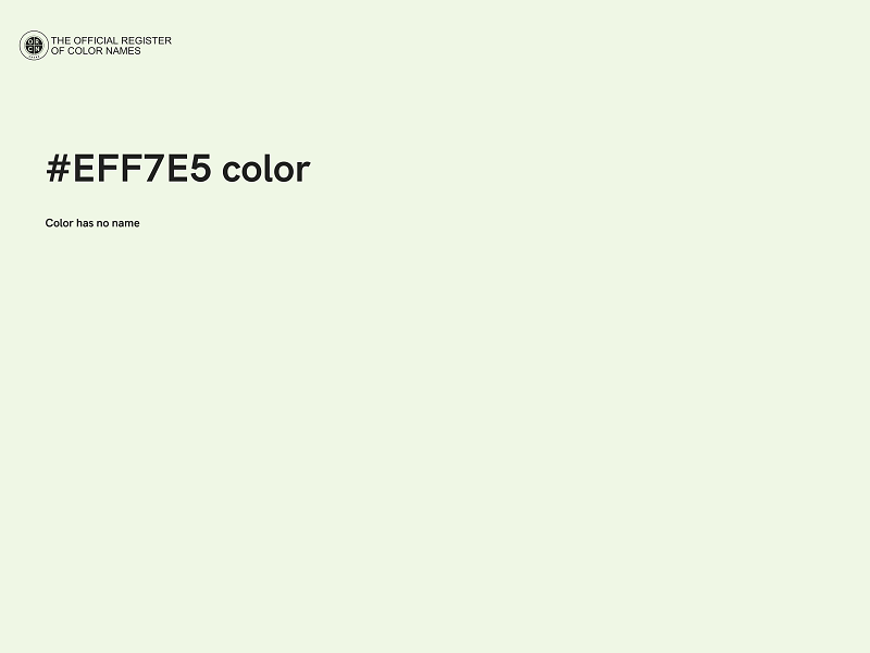 #EFF7E5 color image