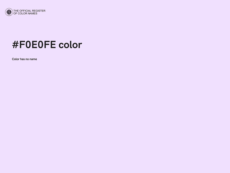 #F0E0FE color image