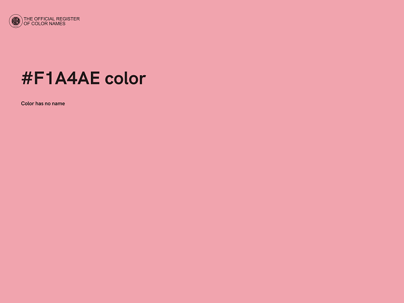 #F1A4AE color image