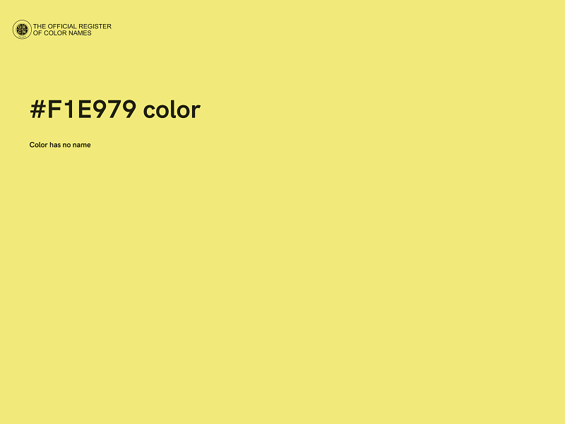 #F1E979 color image