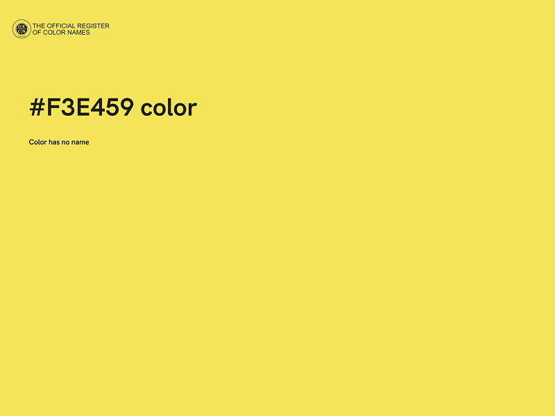 #F3E459 color image