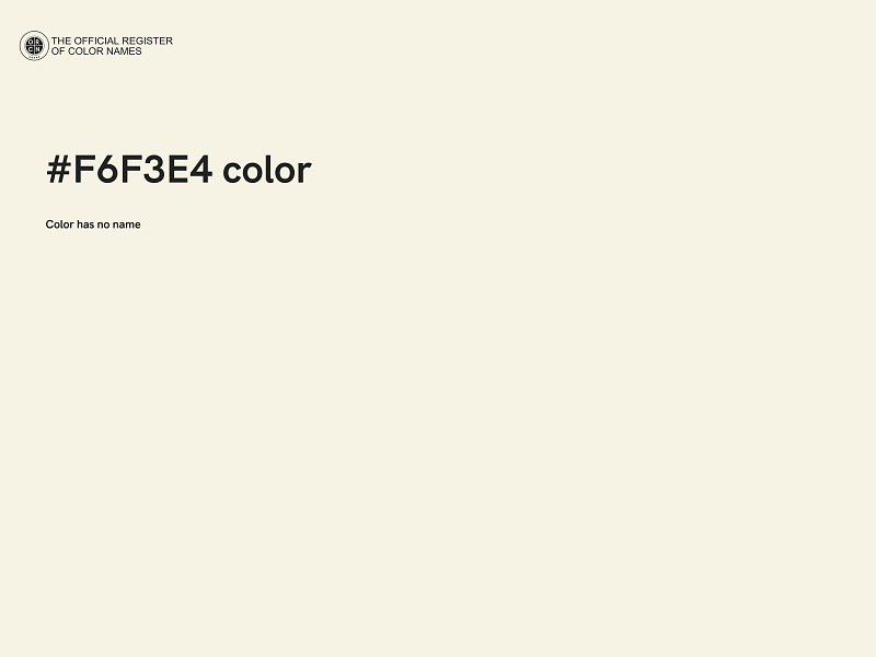 #F6F3E4 color image