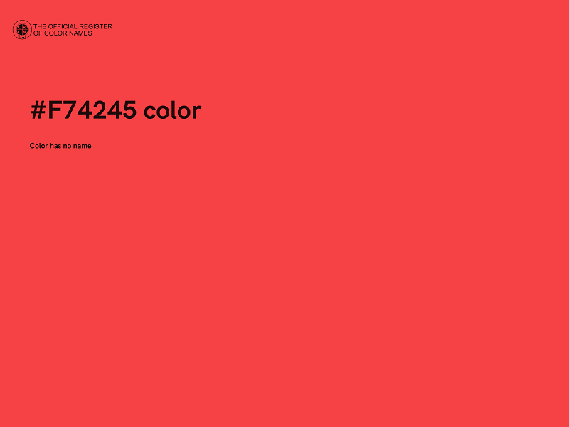 #F74245 color image