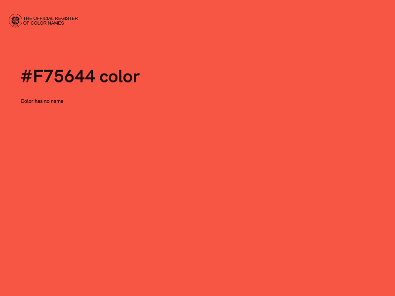 #F75644 color image