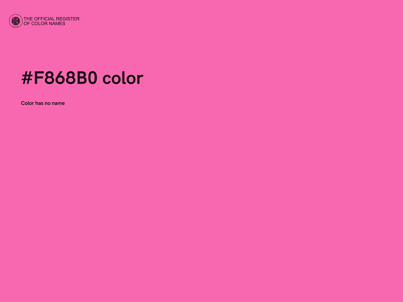 #F868B0 color image