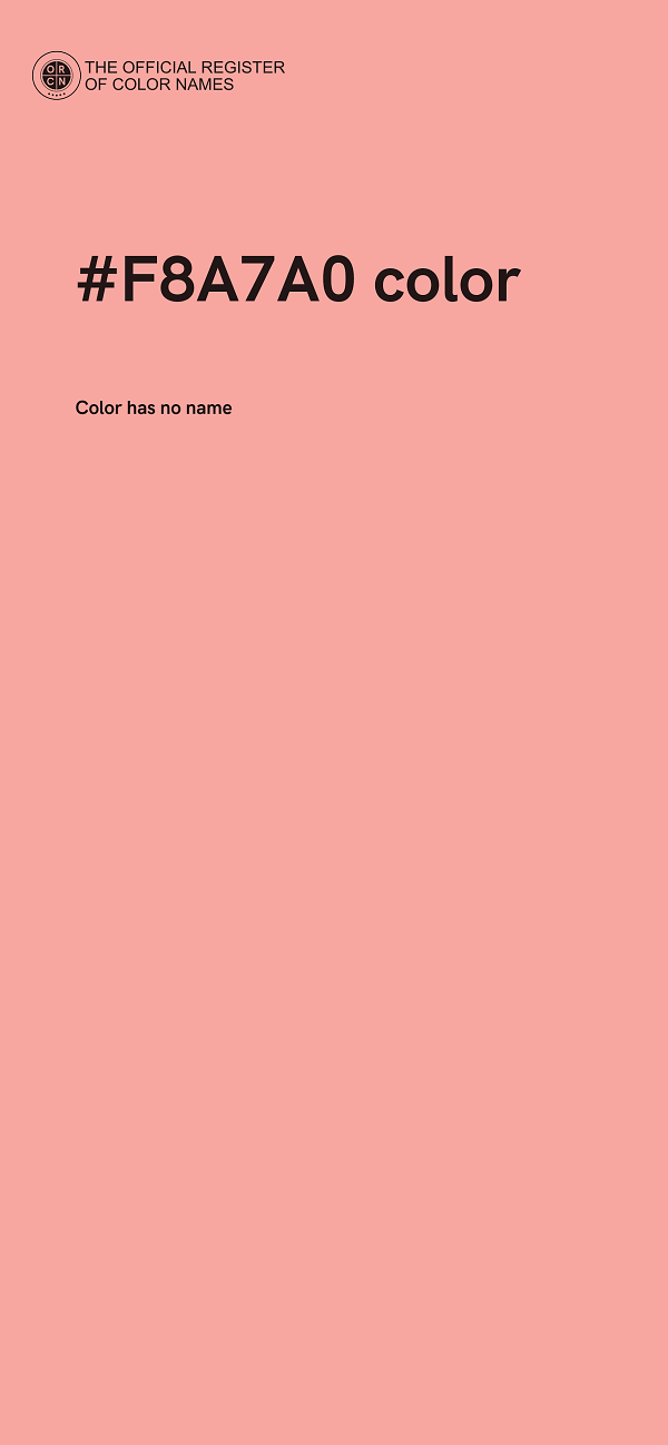 #F8A7A0 color image