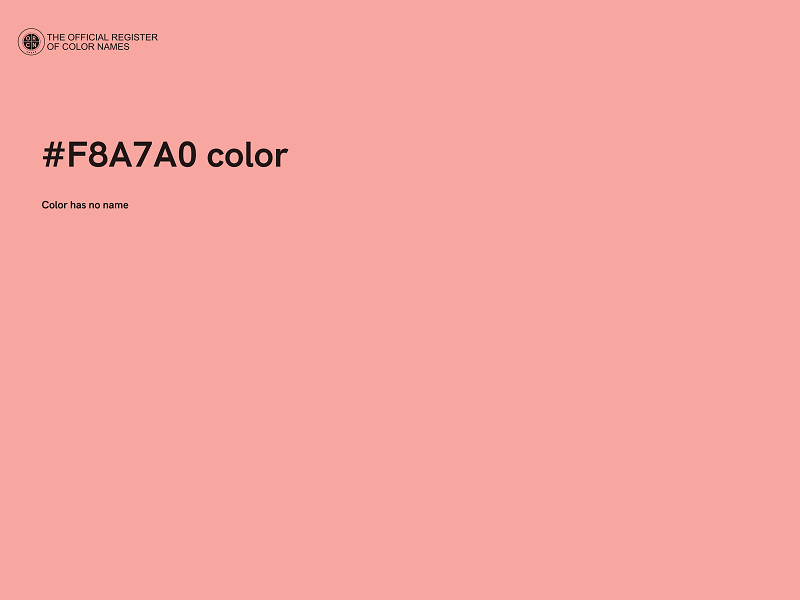 #F8A7A0 color image