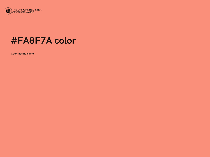 #FA8F7A color image