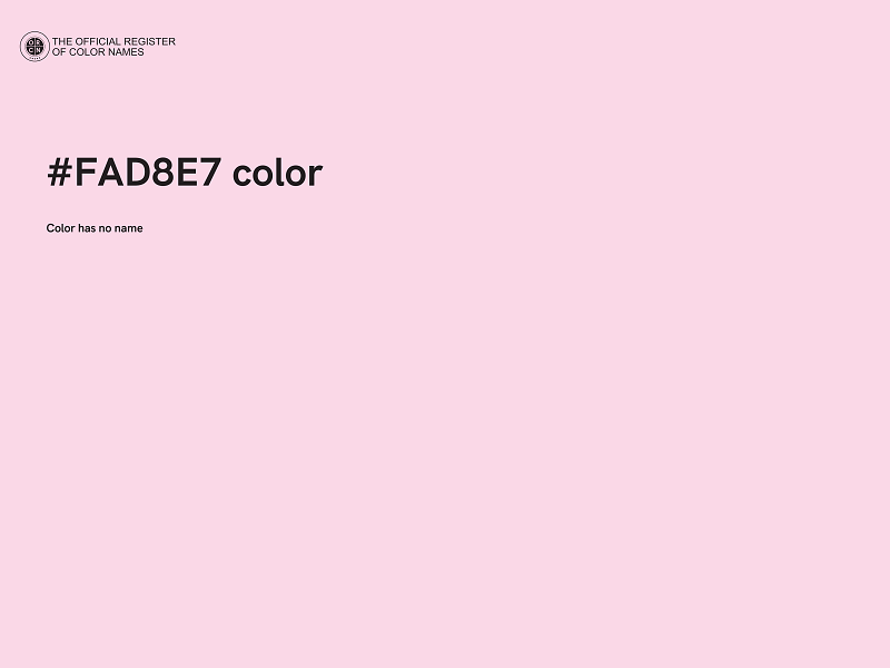 #FAD8E7 color image